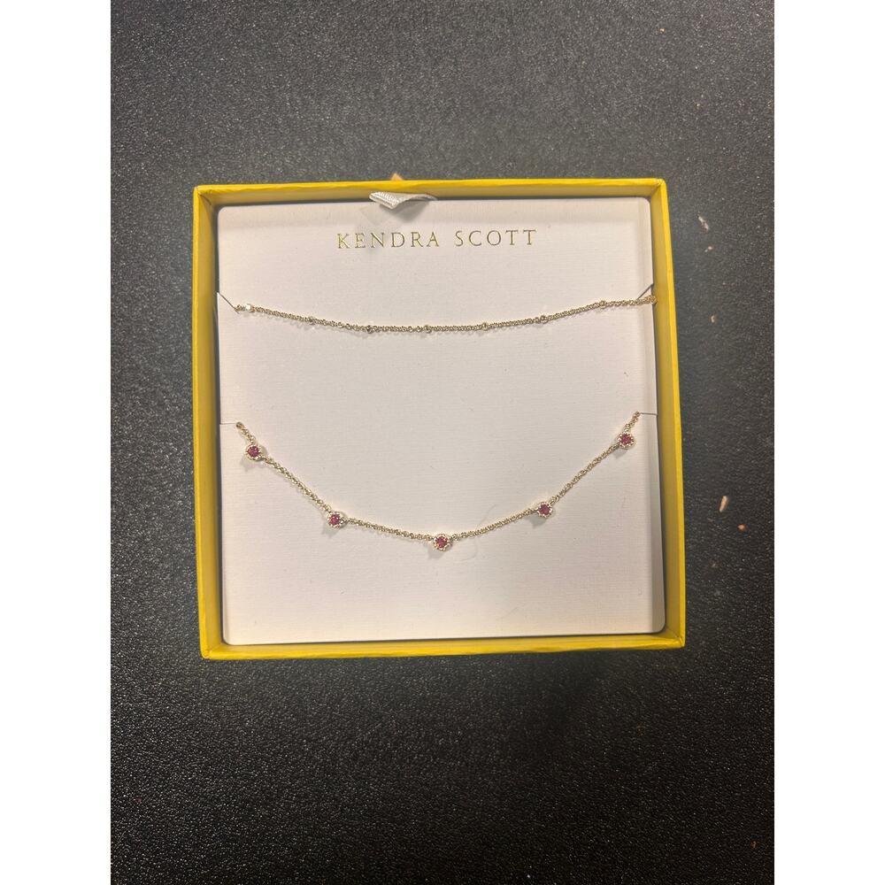 Nwt - Kendra Scott Mandy Strand necklace set - Red stones